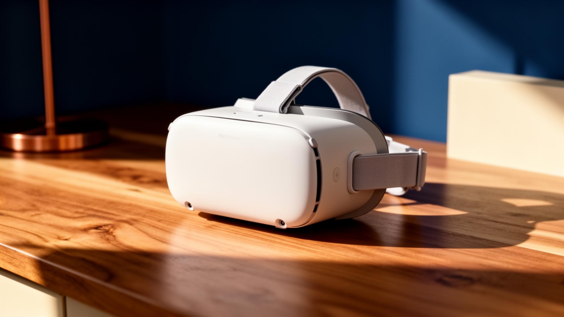Modern VR headset on a clinic surface